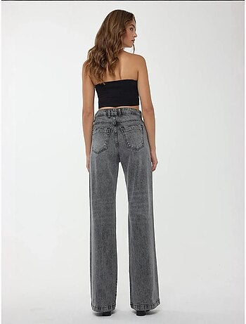 Jean droit taille haute
