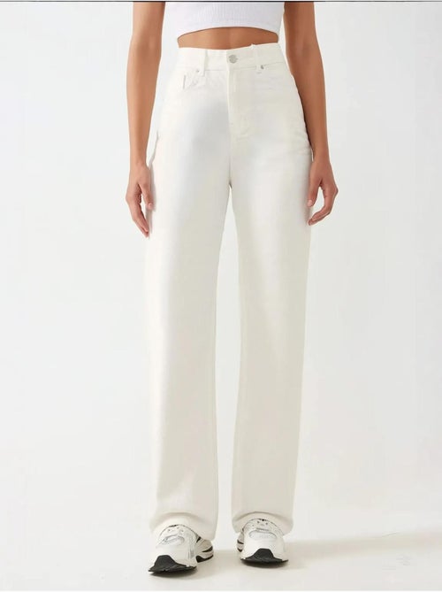 Jean droit taille haute hiccup - Kiabi Jean droit taille haute hiccup - Kiabi