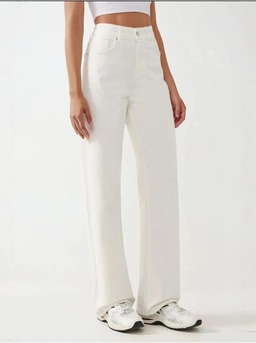 Jean droit taille haute hiccup - Kiabi Jean droit taille haute hiccup - Kiabi