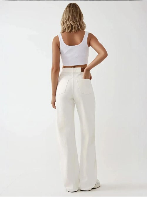 Jean droit taille haute hiccup - Kiabi Jean droit taille haute hiccup - Kiabi