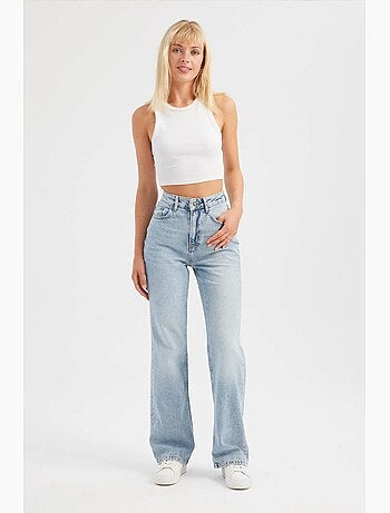 Jean droit taille haute hiccup