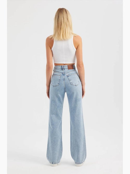 Jean droit taille haute hiccup - Kiabi
