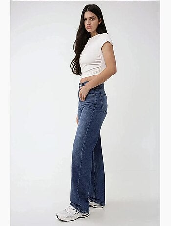 Jean droit taille haute hiccup