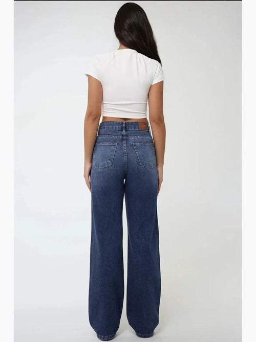Jean droit taille haute hiccup - Kiabi Jean droit taille haute hiccup - Kiabi