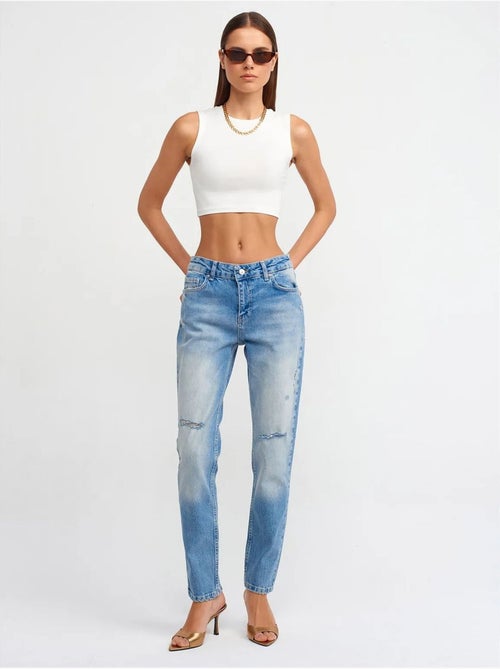 Jean droit taille mi-haute dilvin - Kiabi Jean droit taille mi-haute dilvin - Kiabi