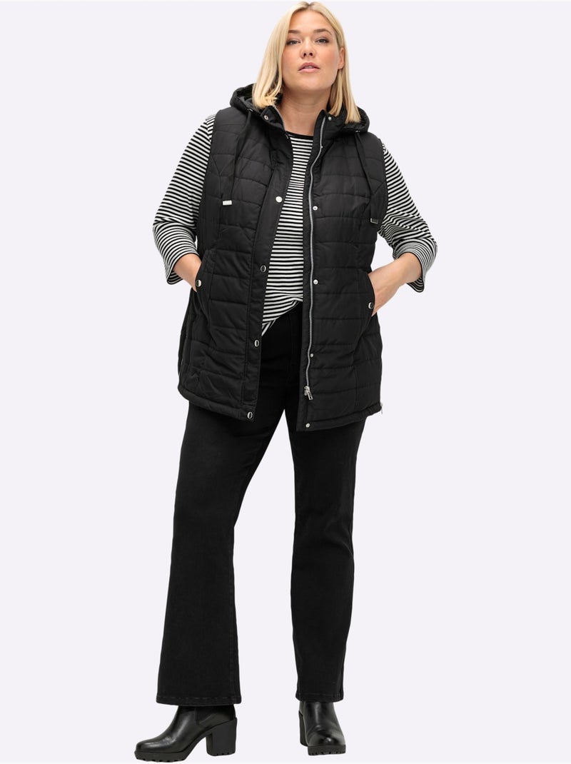 Jean effet usé tendance - taille standard - sheego Noir - Kiabi