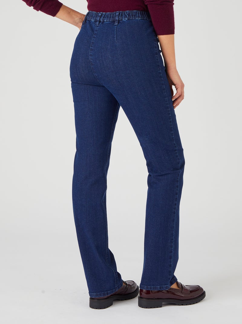 Jean effet ventre plat, 3 statures - Damart Bleu denim - Kiabi