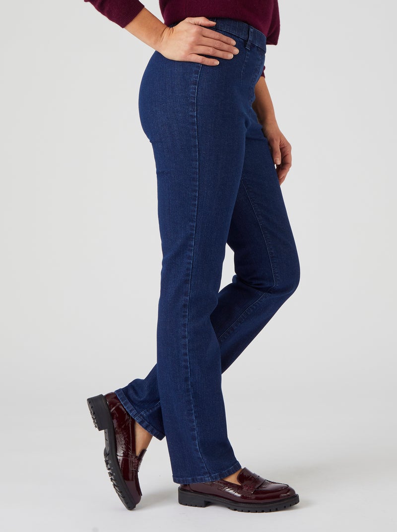 Jean effet ventre plat, 3 statures - Damart Bleu denim - Kiabi