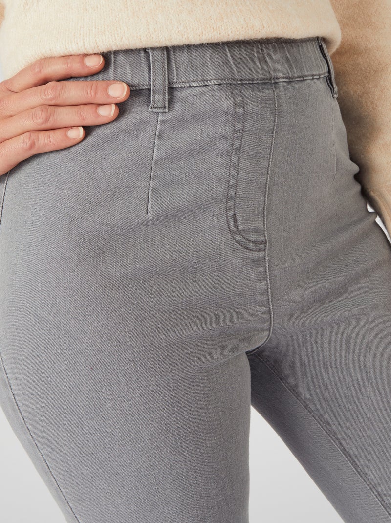 Jean effet ventre plat, 3 statures - Damart Gris clair - Kiabi