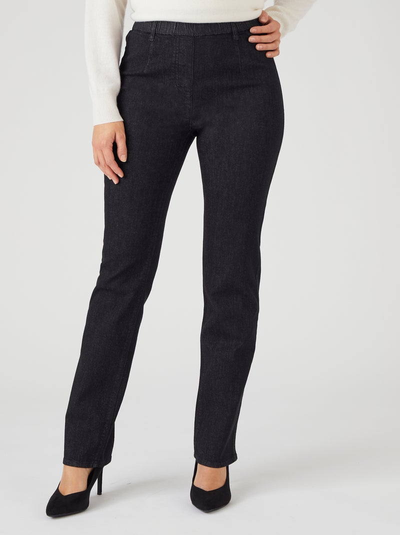 Jean effet ventre plat, 3 statures - Damart Noir - Kiabi