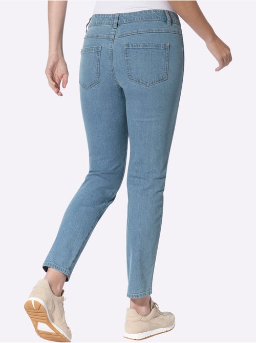 Jean empiècement devant et au dos - taille standard - helline - Kiabi Jean empiècement devant et au dos - taille standard - helline - Kiabi