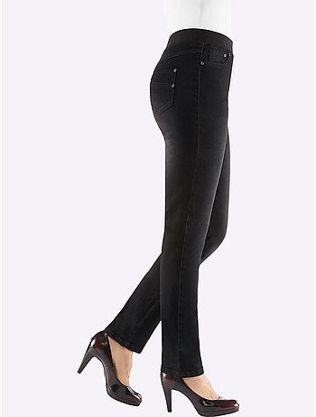 Jean en coton à ceinture intégrée et fermeture à bouton - Taille extra courte - Witt