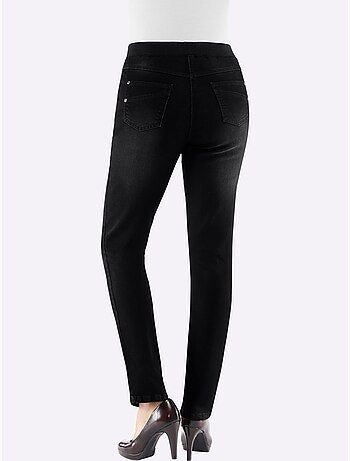Jean en coton à ceinture intégrée et fermeture à bouton - Taille extra courte - Witt