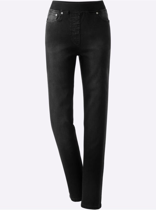 Jean en coton à ceinture intégrée et fermeture à bouton - Taille extra courte - Witt - Kiabi Jean en coton à ceinture intégrée et fermeture à bouton - Taille extra courte - Witt - Kiabi