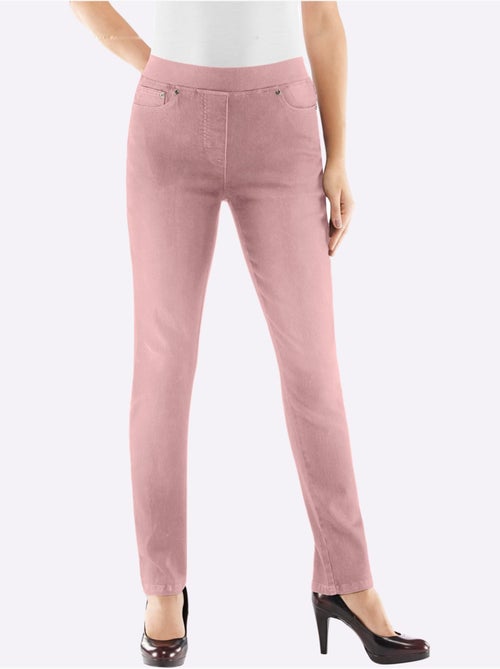 Jean en coton à ceinture tricotée intégrée et poches arrière - Taille standard - Witt - Kiabi