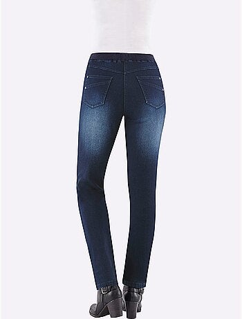 Jean en coton à ceinture intégrée et fermeture à bouton - Taille extra courte - Witt
