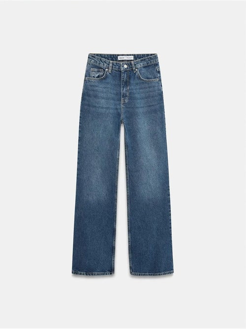 Jean En Coton À Taille Haute Et Jambe Large - Kiabi