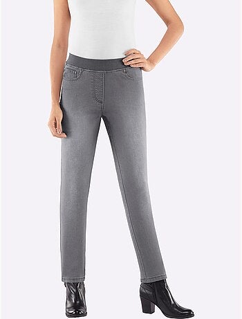 Jean en coton avec ceinture intégrée et poches fonctionnelles - Taille courte - Witt