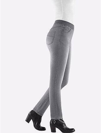 Jean en coton avec ceinture intégrée et poches fonctionnelles - Taille courte - Witt