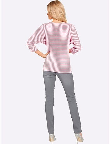 Jean en coton avec ceinture intégrée et poches fonctionnelles - Taille courte - Witt