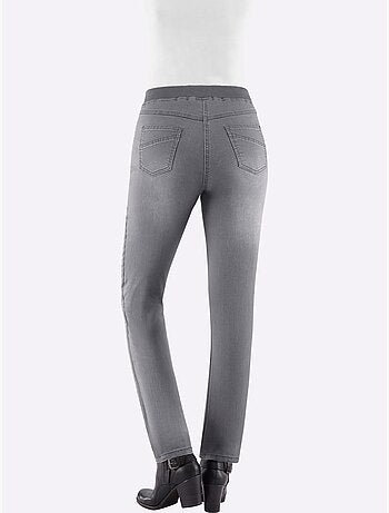 Jean en coton avec ceinture intégrée et poches fonctionnelles - Taille courte - Witt