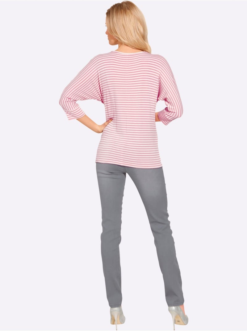Jean en coton avec ceinture intégrée et poches confortables - Taille courte - Witt Gris - Kiabi