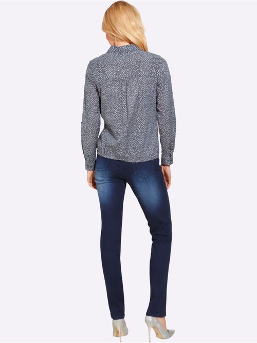 Jean en coton avec ceinture intégrée et poches fonctionnelles - Taille courte - Witt - Kiabi Jean en coton avec ceinture intégrée et poches fonctionnelles - Taille courte - Witt - Kiabi