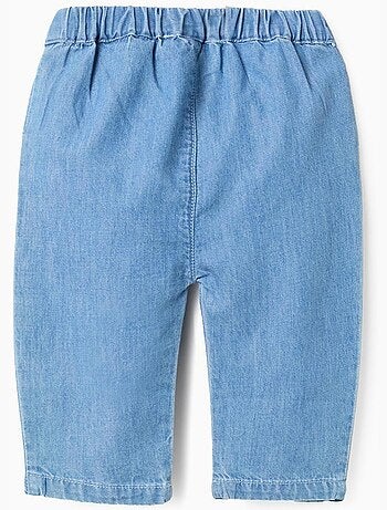 Jean en coton avec taille élastique