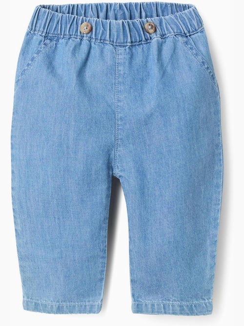 Jean en coton avec taille élastique - Kiabi