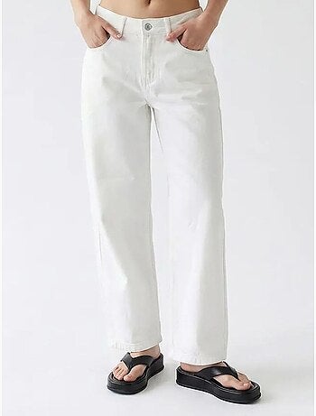 Jean en coton taille haute à jambe large mixray