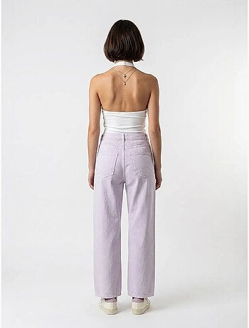 Jean en coton taille haute à jambe large mixray