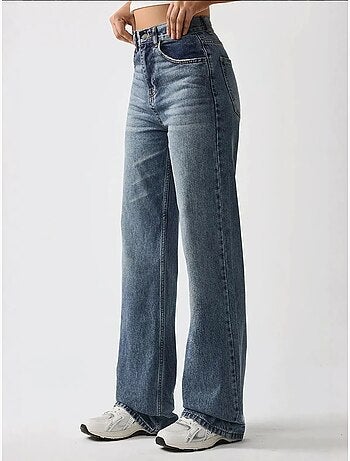 Jean en denim à jambe droite
