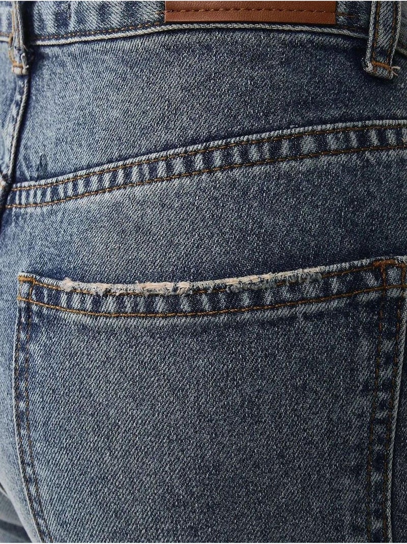 Jean en denim à jambe droite Bleu - Kiabi