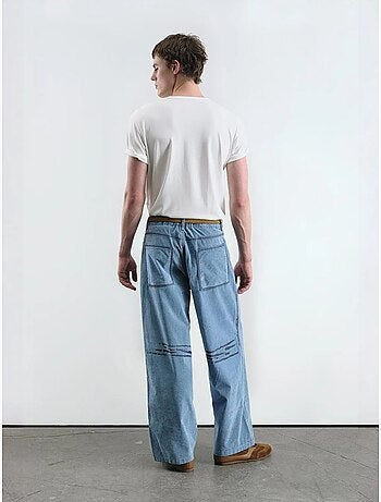 Jean en denim à jambe large abstraite giesto