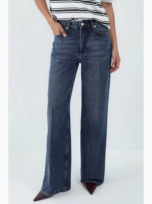 Jean en denim à jambe large hiccup - Kiabi