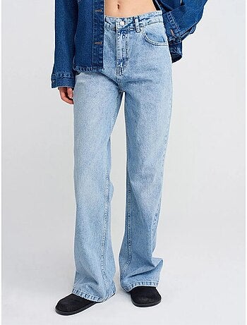 Jean en denim à taille haute et jambe large dilvin