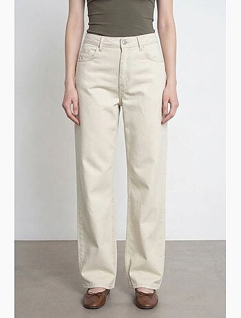 Jean en denim à taille haute et jambe large dilvin