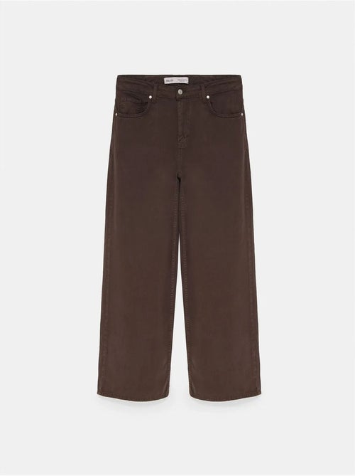 Jean En Denim À Taille Haute Et Jambe Large - Kiabi
