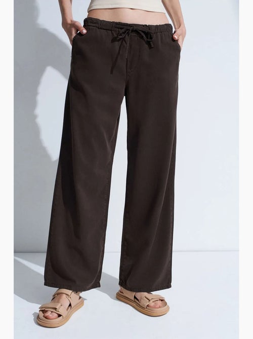 Jean en denim à taille mi-haute et jambe large dilvin - Kiabi
