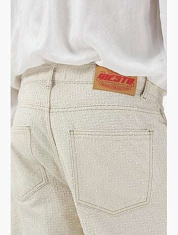 Jean en denim à taille moyenne et jambe droite giesto
