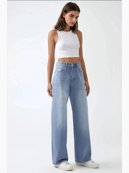 Jean en denim coupe ample hiccup - Kiabi Jean en denim coupe ample hiccup - Kiabi