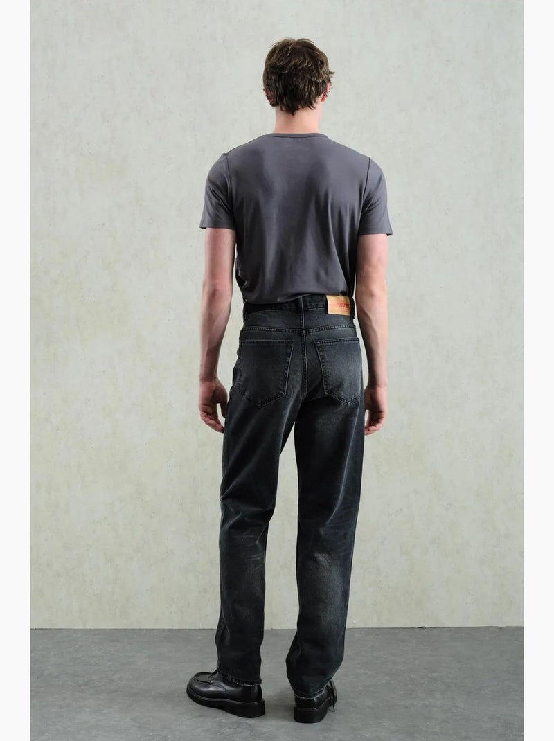 Jean en denim coupe droite pour homme giesto Gris foncé - Kiabi