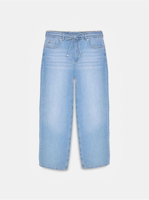 Jean en denim de coton à taille haute et jambe large dilvin - Kiabi Jean en denim de coton à taille haute et jambe large dilvin - Kiabi