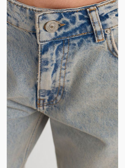 Jean en denim de coton à taille mi-haute et jambe large dilvin - Kiabi Jean en denim de coton à taille mi-haute et jambe large dilvin - Kiabi