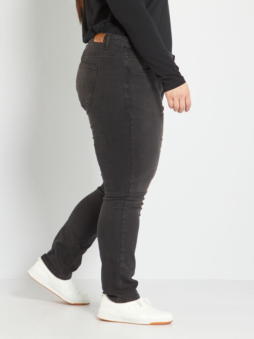 Jean slim stretch à taille ajustable - Noir - Kiabi - 8.00€