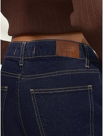 Jean en denim taille haute à jambe droite