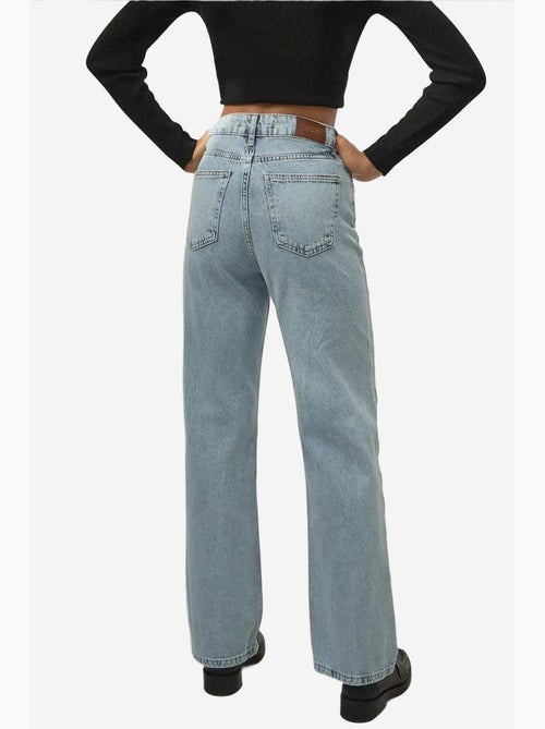 Jean en denim taille haute à jambe droite hiccup - Kiabi Jean en denim taille haute à jambe droite hiccup - Kiabi