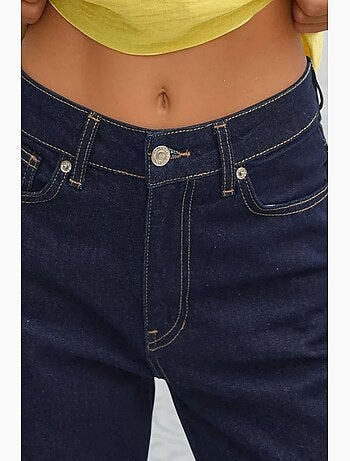 Jean en denim taille haute à jambe droite hiccup
