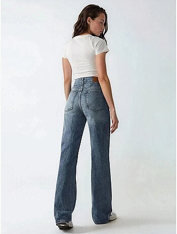 Jean en denim taille haute à jambes droites