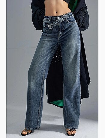 Jean en denim taille haute à jambes larges hiccup